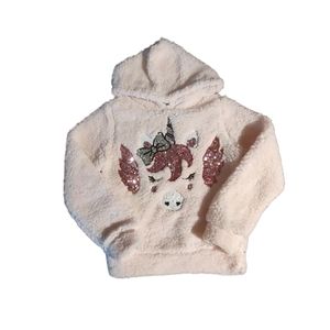 Miss Chievous Lt Pink Fuzzy Unicorn Sweater Sz.XS